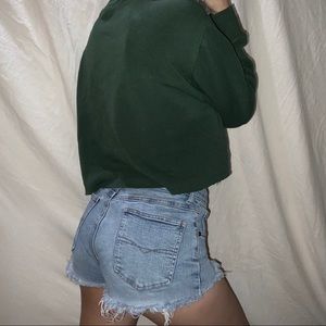 Dark green cropped sweater